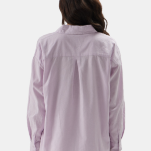 Women Lavender Relaxed Cotton Linen Casual Shirt - Image 4