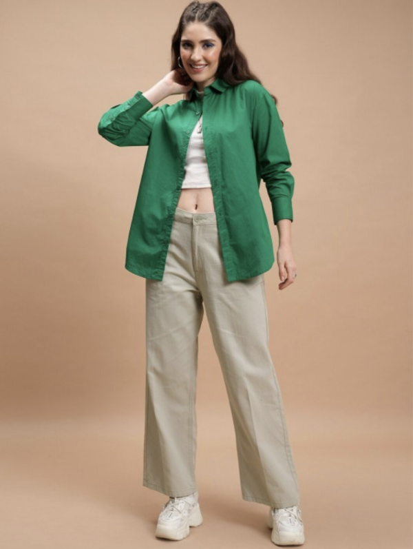 Women Mid-Rise Easy Wash Pleated Trousers