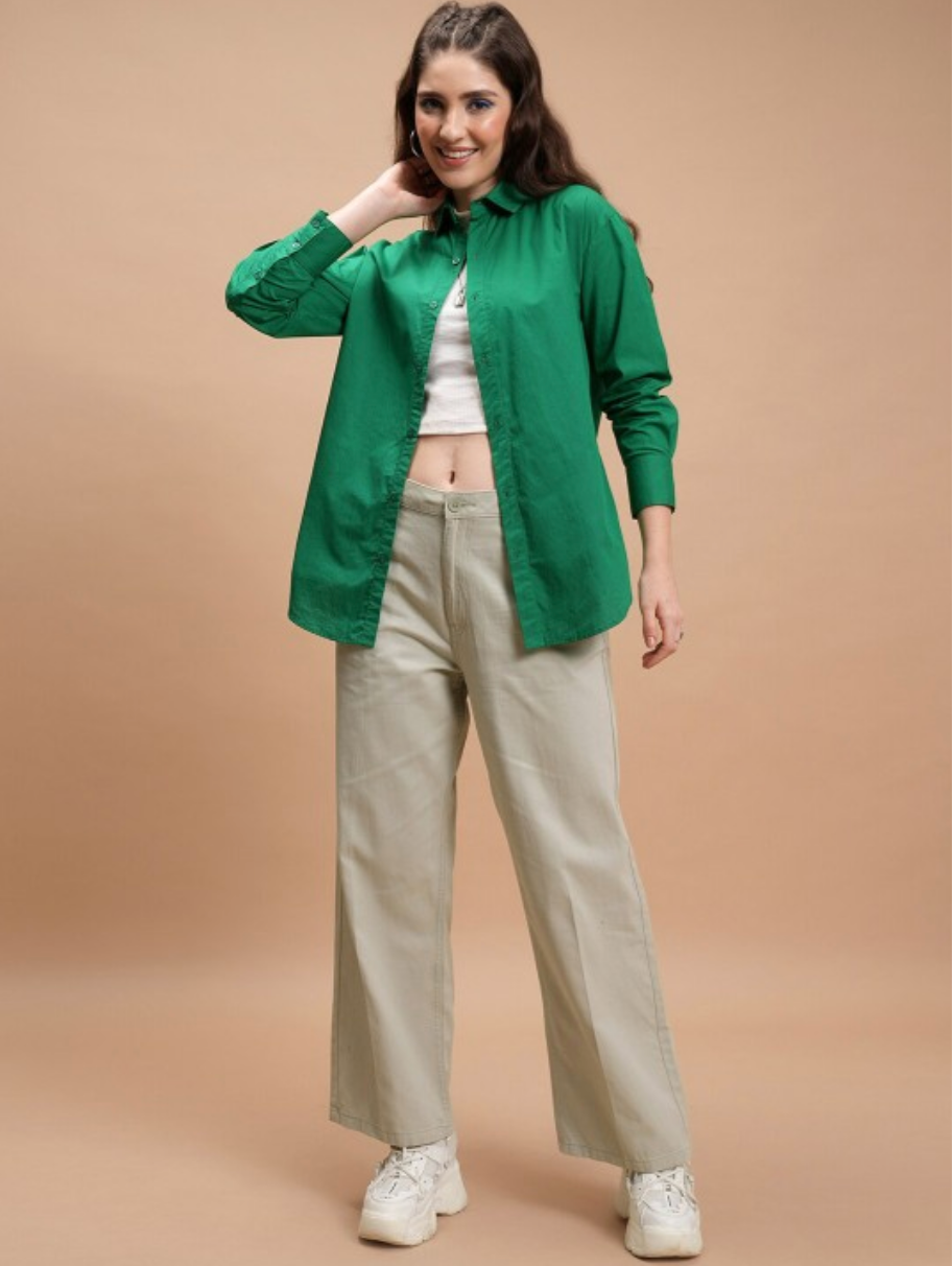 Women Mid-Rise Easy Wash Pleated Trousers - Image 4