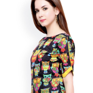 Black Printed Top - Image 2