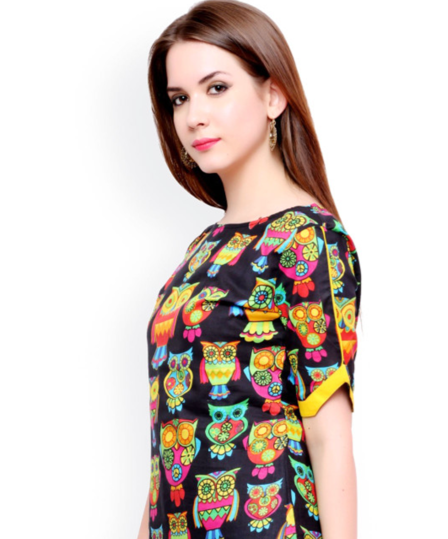 Black Printed Top - Image 2