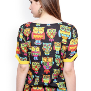 Black Printed Top - Image 3