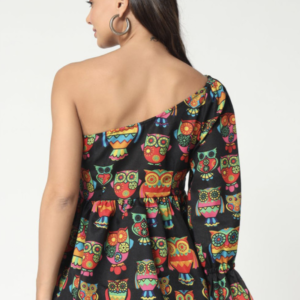 Women Embellished One Shoulder Cotton Top - Image 5