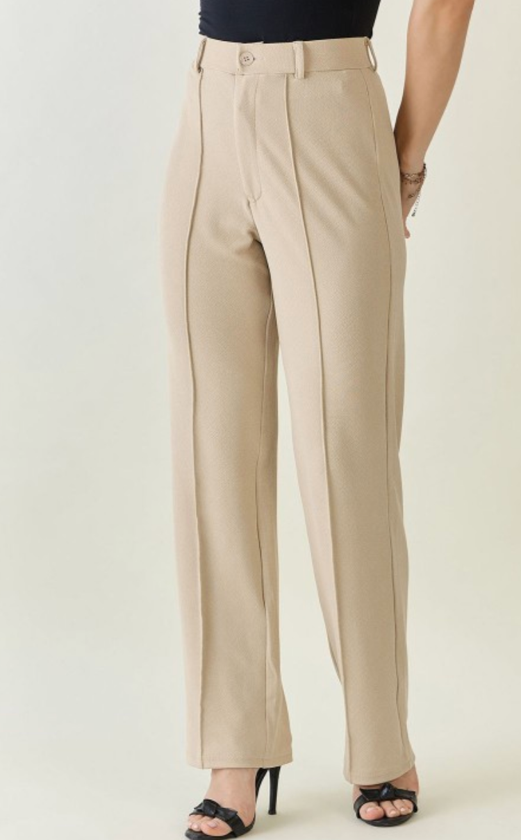 Women Relaxed High-Rise Trousers - Image 2