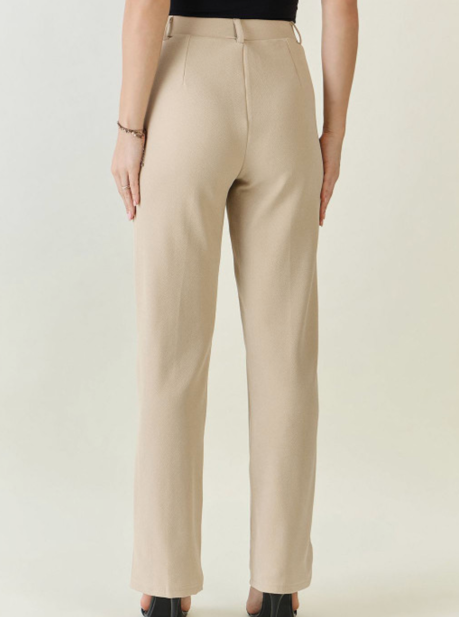 Women Relaxed High-Rise Trousers - Image 3