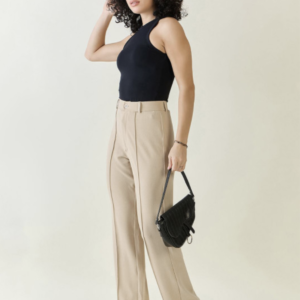 Women Relaxed High-Rise Trousers - Image 4