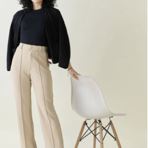 Women Relaxed High-Rise Trousers - Image 5