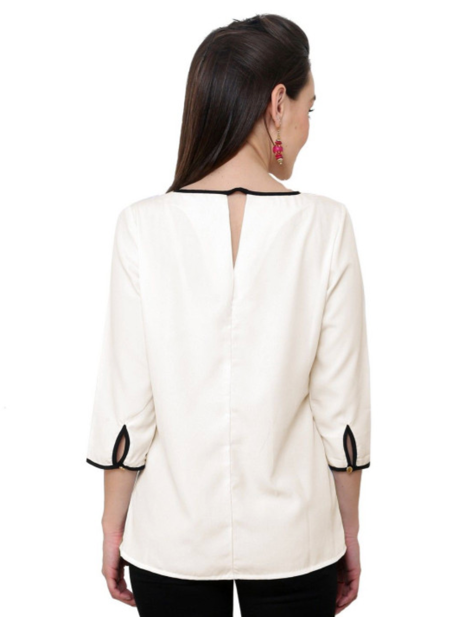 Women Long Sleeves Crepe Top - Image 4