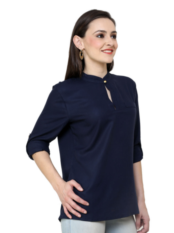 Women Mandarin Collar Top