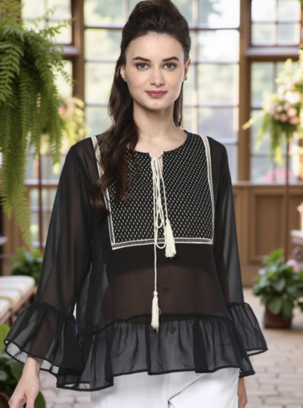 Women Georgette Peplum Top