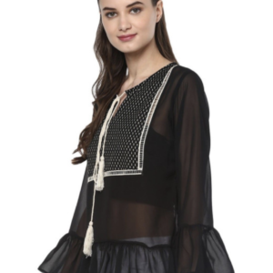 Women Georgette Peplum Top - Image 3