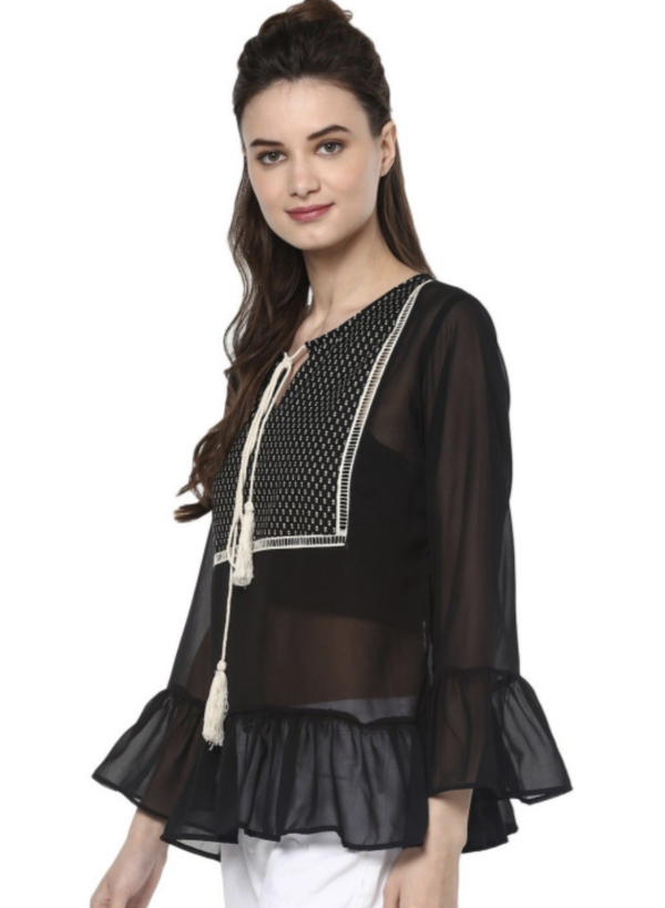 Women Georgette Peplum Top