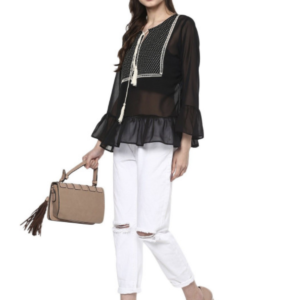 Women Georgette Peplum Top - Image 5