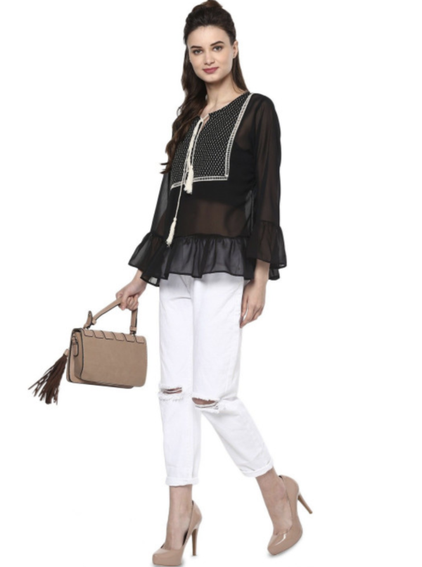 Women Georgette Peplum Top