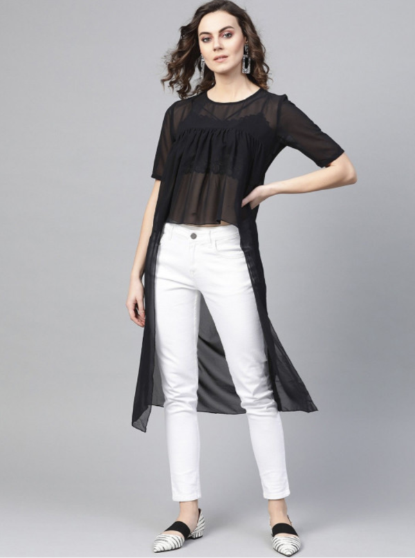 Georgette High-Low Top