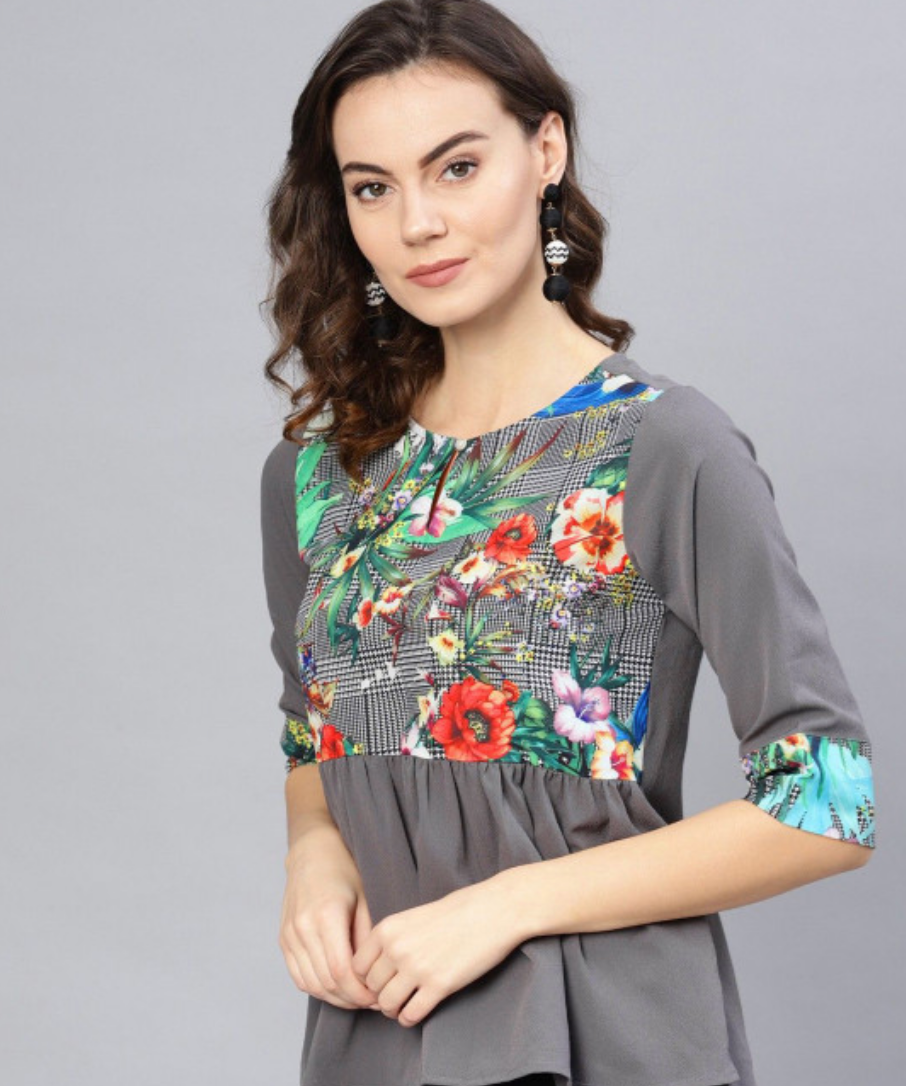 Women Floral Print Casual Top - Image 2