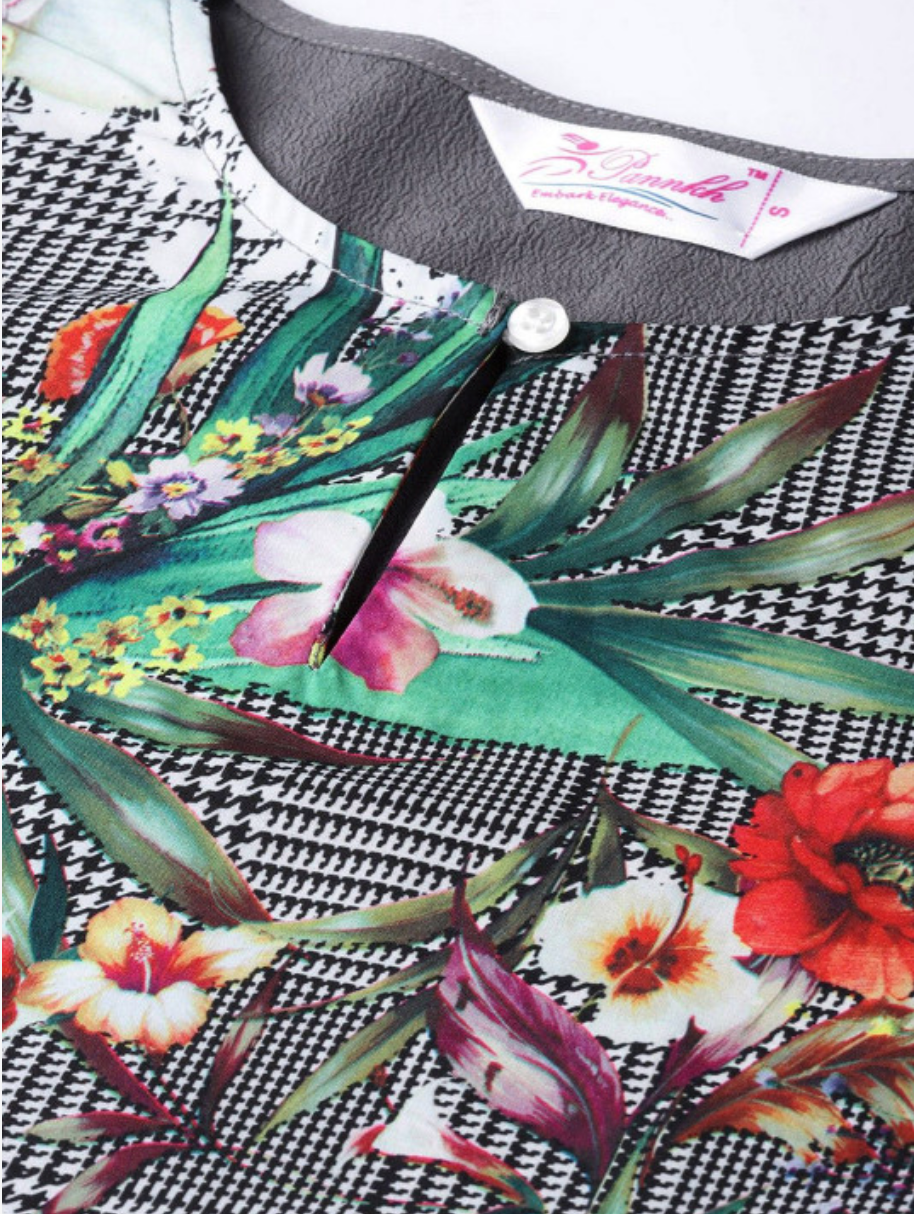 Women Floral Print Casual Top - Image 3