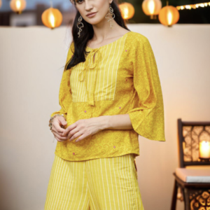 Women Ethnic Printed Kimono Sleeve Top - Image 1