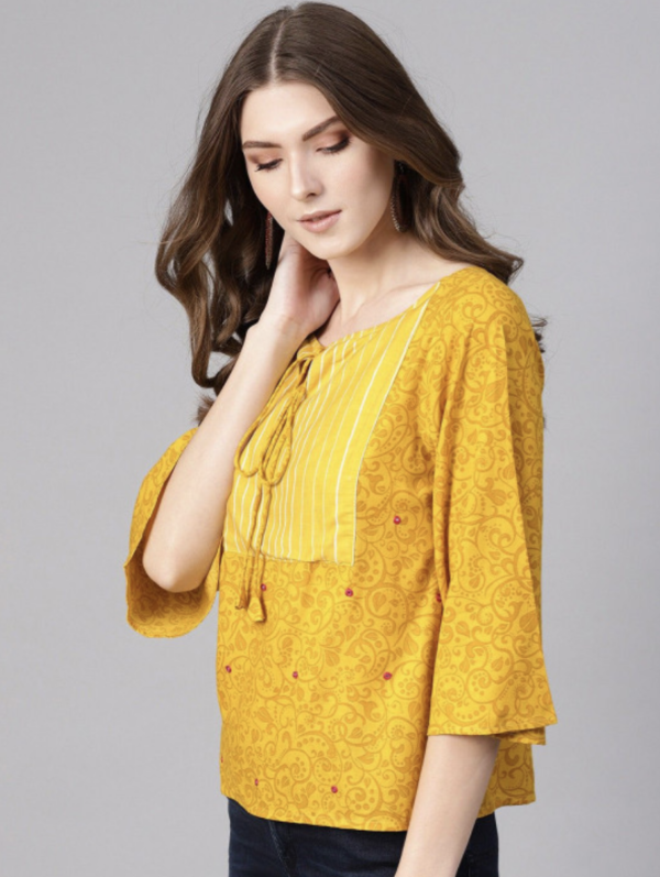 Women Ethnic Printed Kimono Sleeve Top