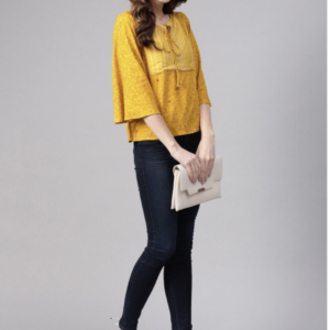 Women Ethnic Printed Kimono Sleeve Top - Image 5