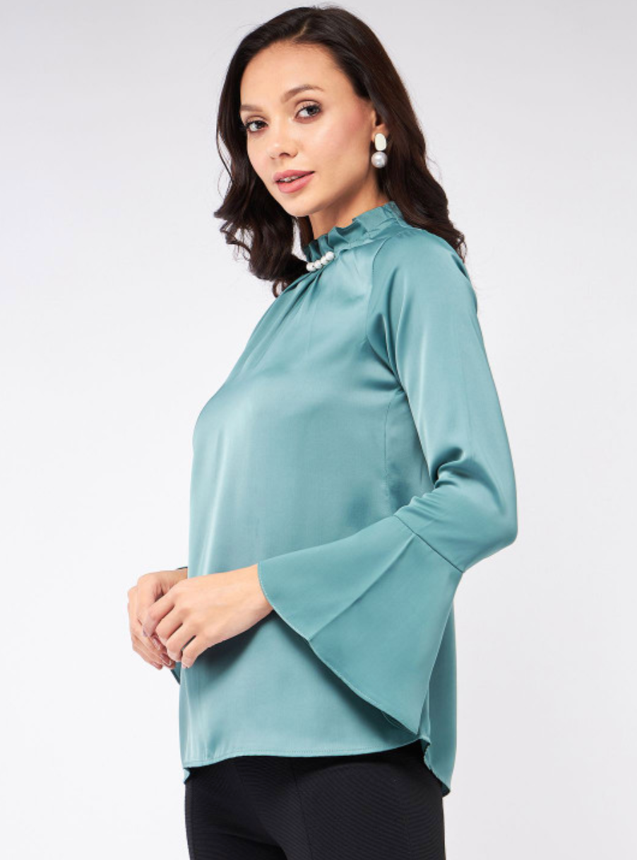 Round Neck Flared Sleeves Top - Image 3