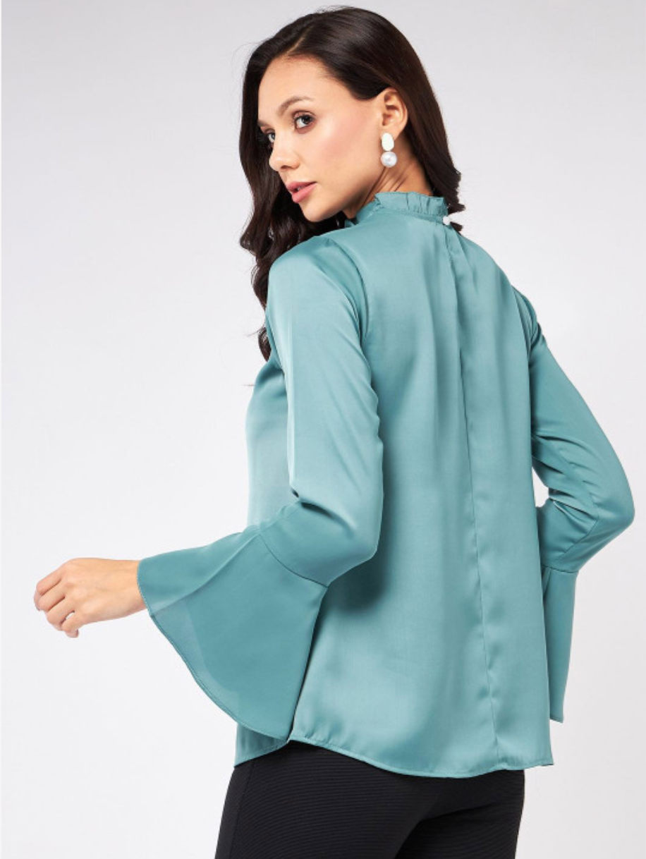 Round Neck Flared Sleeves Top - Image 4