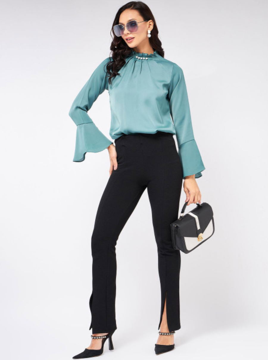 Round Neck Flared Sleeves Top - Image 5