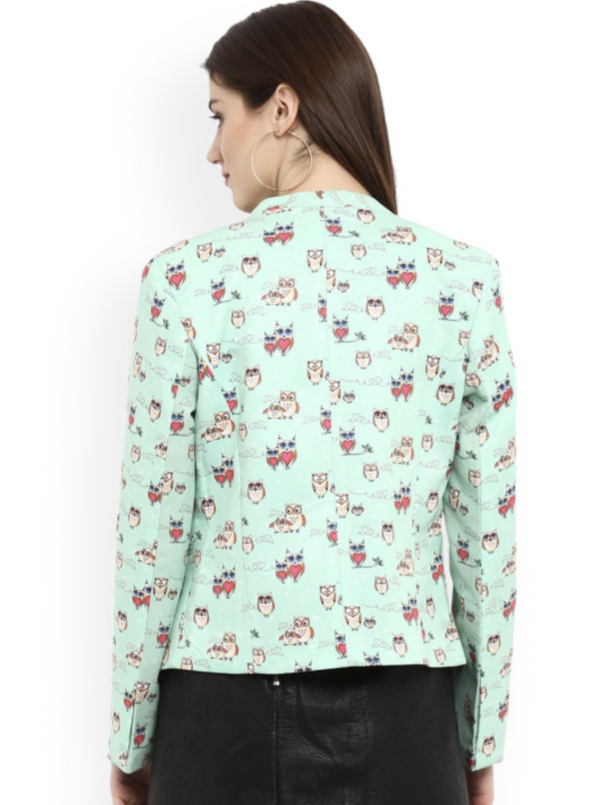 Printed Tailored-Fit Front Open Blazers