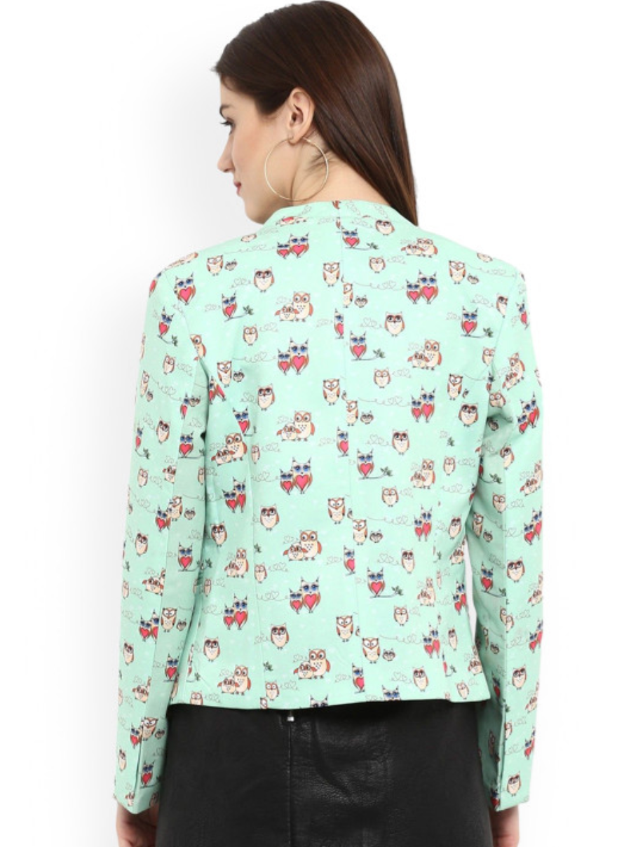 Printed Tailored-Fit Front Open Blazers - Image 4