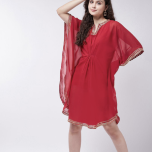 Women Flared Sleeves Georgette Kurta - Image 2
