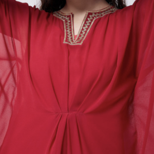 Women Flared Sleeves Georgette Kurta - Image 3