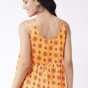 Ethnic Motifs Printed Round Neck A-Line Top - Image 4
